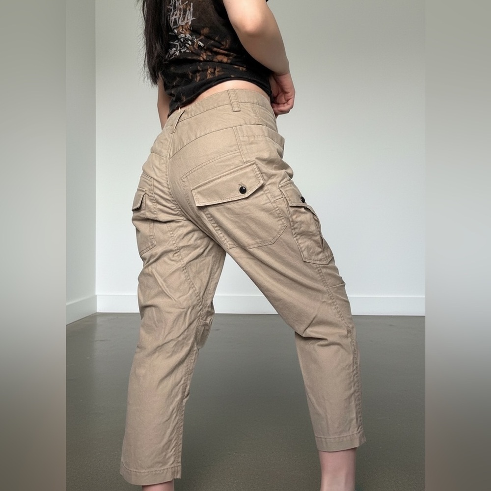 3.1 Phillip Lim Tan Cargo Crop Pants